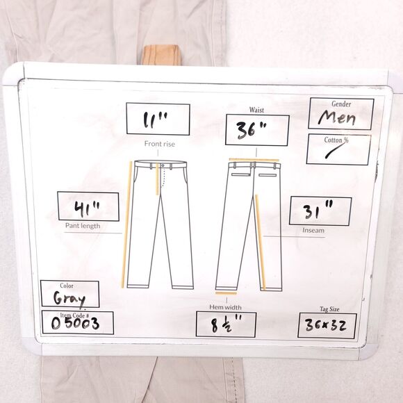Tommy Hilfiger Casual Medium Wash Button Chino Pants Mens Size 36/32 Beige - Picture 7 of 8